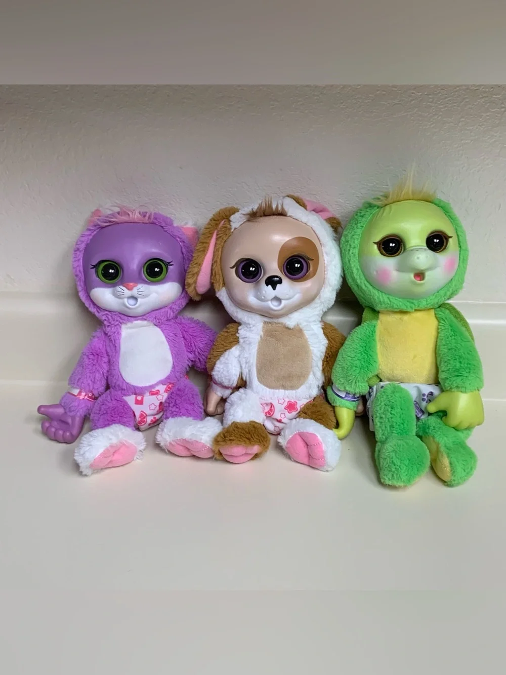 Animal Babies Nursery Jakks Pacific Turtle Dog Cat Puppy Kitten  Lot Of 3